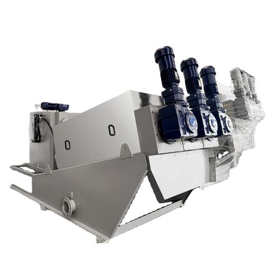 Paslanmaz Çelik Çamur Susuzlaştırma Makinesi Vidalı Pres Atık Su Arıtma Tesisi Kanalizasyon Arıtma PLC 1000L